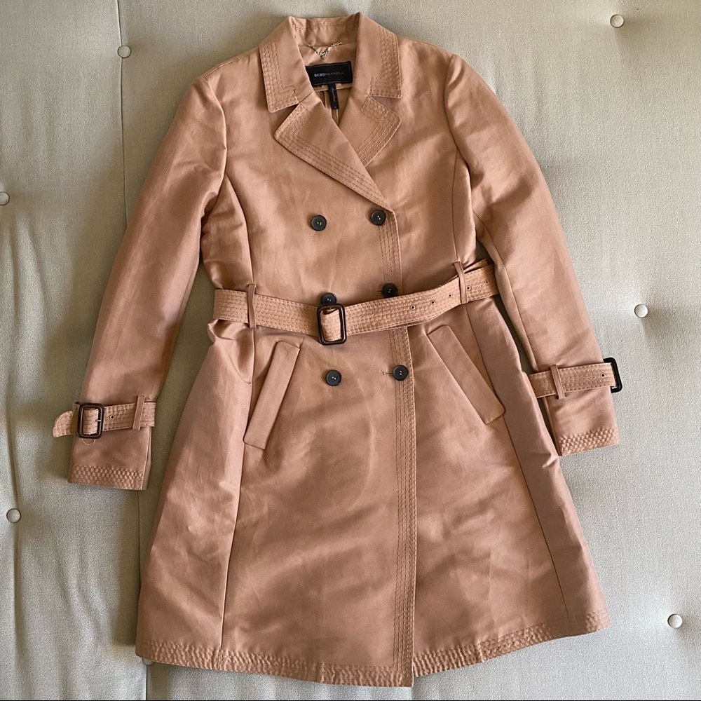 BCBGMaxAzria Camel Trench Coat